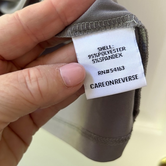 Calvin Klein Sleeveless V-Neck Shell with Tie – Gray (“Tin”) – Size Large – NWT - Picture 5 of 6